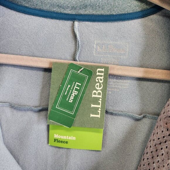 LL Bean Sweater Mens XL Green Mountain Fleece 1/2 Zip Sweatshirt Hiking Trails - Picture 7 of 16